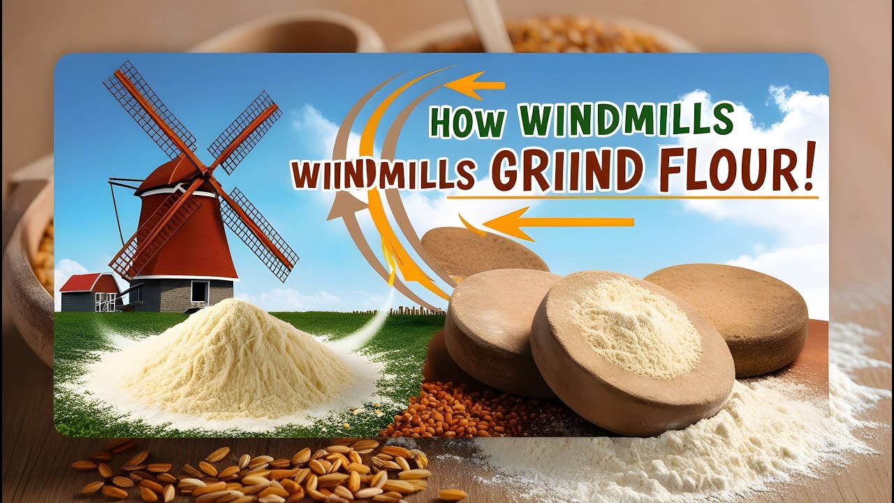 How Windmill Works Step By Step | Windmills 3D Animation Video | How Windmill Used To Grind Grains