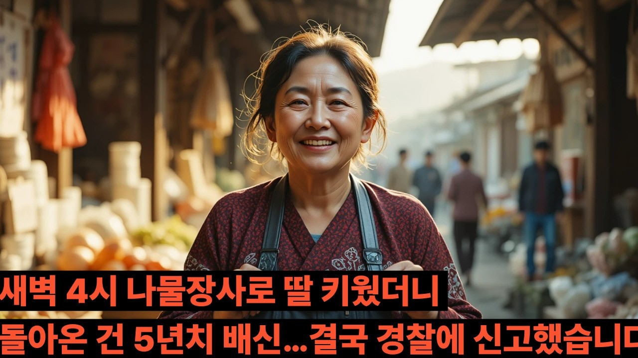 새벽 4시 나물장사로 딸 키웠더니 돌아온 건 5년치 배신…결국 경찰에 신고했습니다