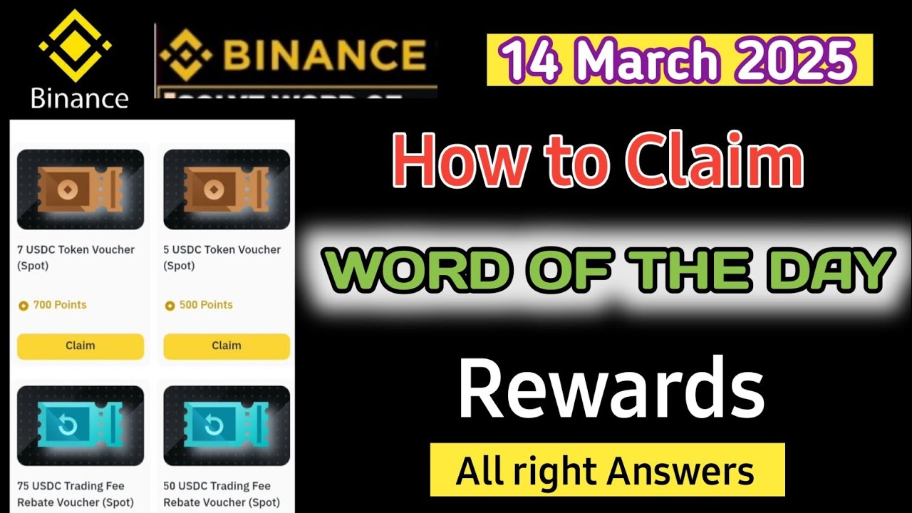 How to Claim Word of The Day Reward | Binance Word of The Day Today Answer | Learn with Asif