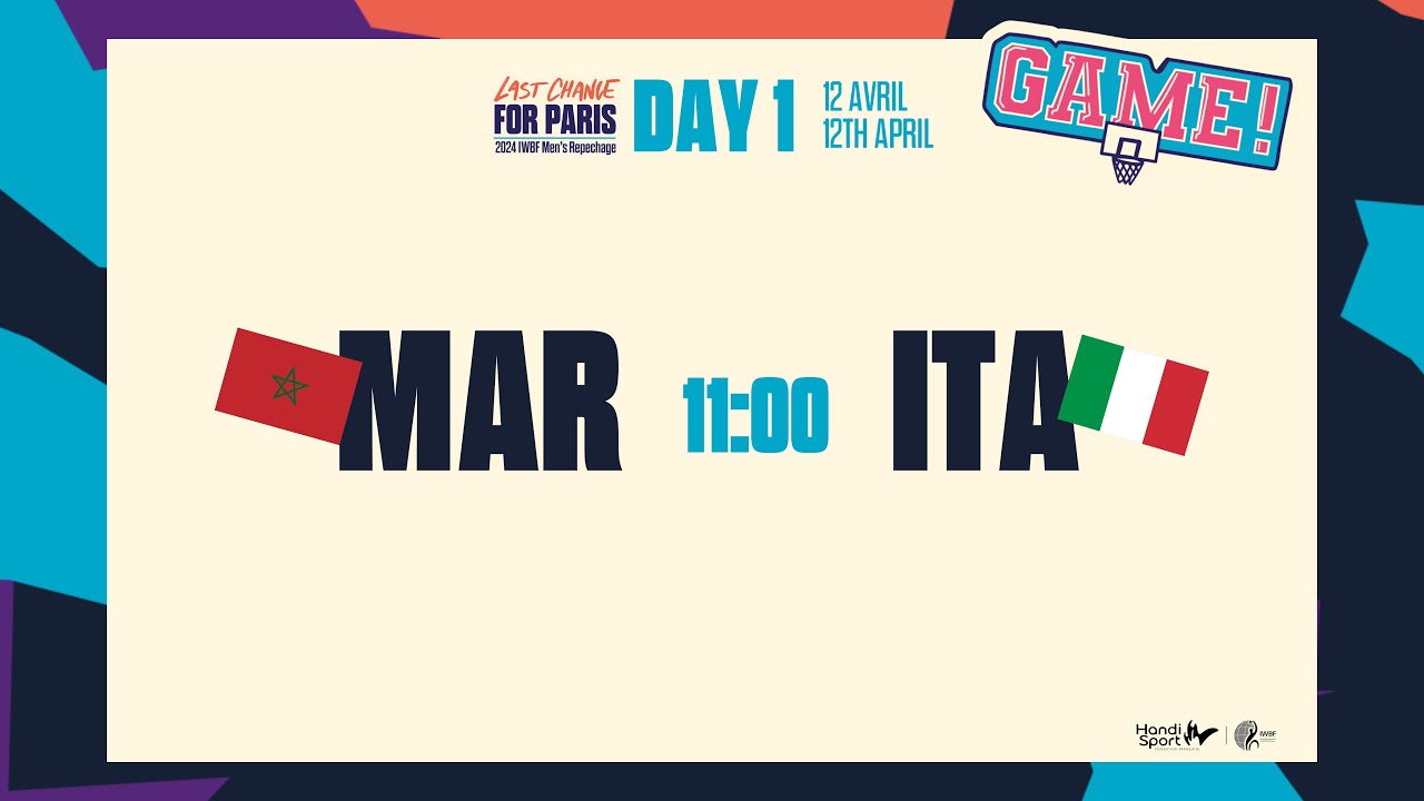 Morocco vs Italy | 2024 IWBF Men's Repechage Game 1 - Last Chance for Paris