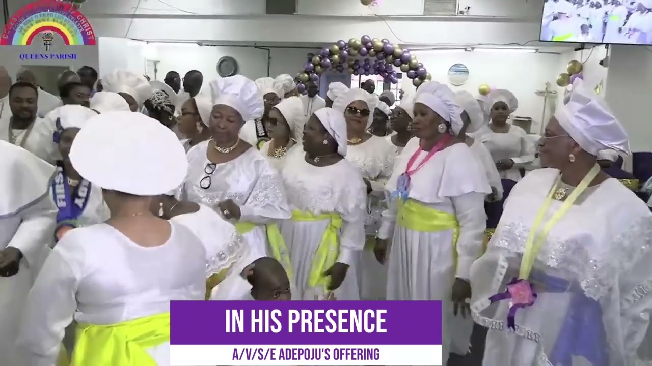 AVSE Adepoju's offering at CCC Queens Parish 32nd Annual Adult Harvest Thanksgiving Service
