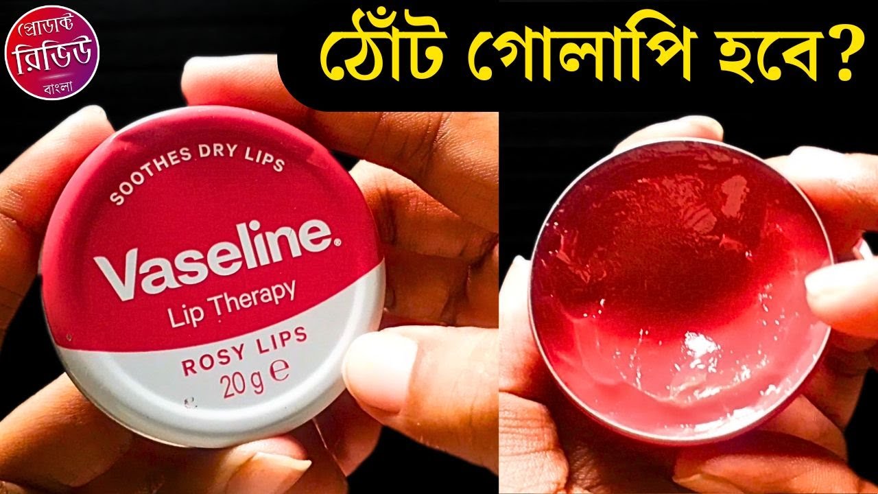 শুকনো ঠোঁটের জন্য ভেসলিন লিপ থেরাপি রোজি লিপস রিভিউ | Vaseline Lip Therapy Rosy Lips Review Bangla