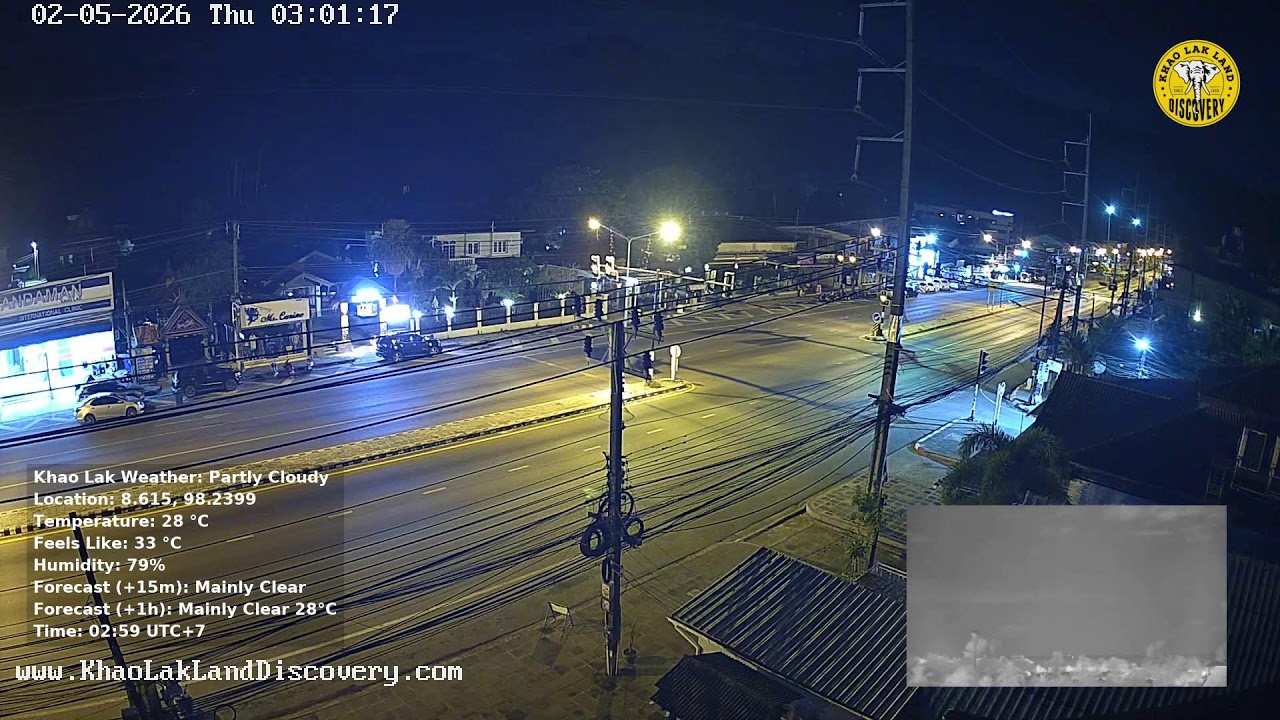 🔴 Khao Lak Webcam - Phang Nga, Thailand 🇹🇭 05-Feb-2026 