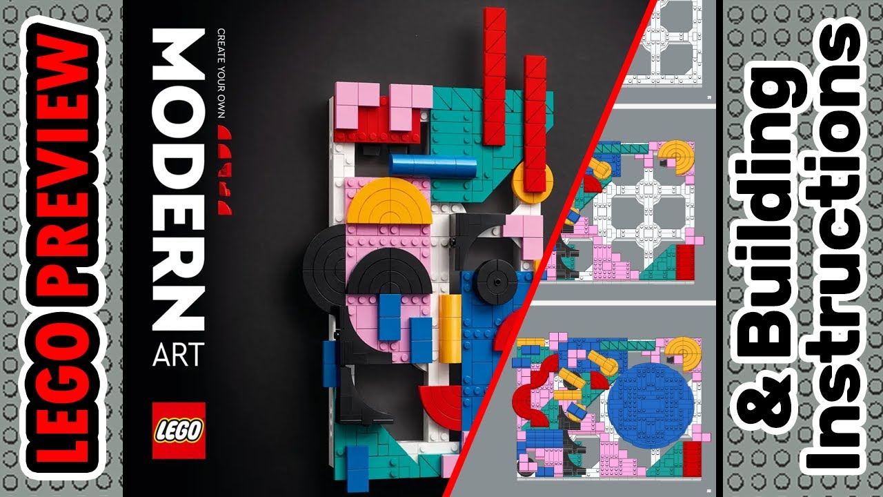 PREVIEW: 31210, LEGO ART, Modern Art​ & Building Instructions! LEGO 2023
