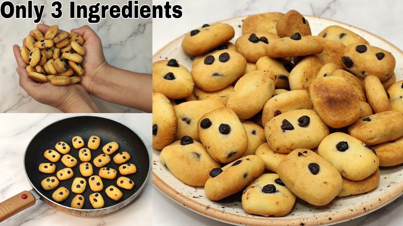 Choco Chip Cookies In15Mins,Only 3 Ingredients Without Soda,Oven,Kadhai |चॉको चीप कूकीज बनाए 15मिनट|