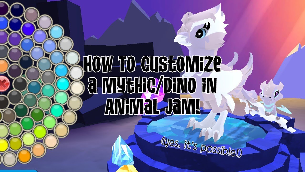 How to CUSTOMIZE a Mythic/Dino in Animal Jam!
