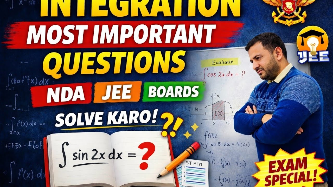 Integration Basics to Advanced | Definite & Indefinite Integrals | JEE NDA Board Exam Preparation