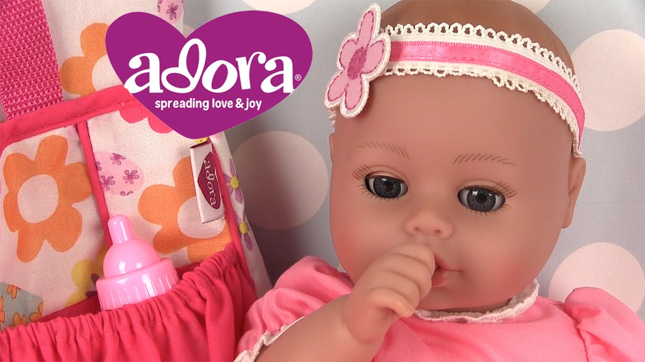 Poupon bébé Adora Baby Doll Sac à Langer Robe rose et bandeau Jouets pour enfants