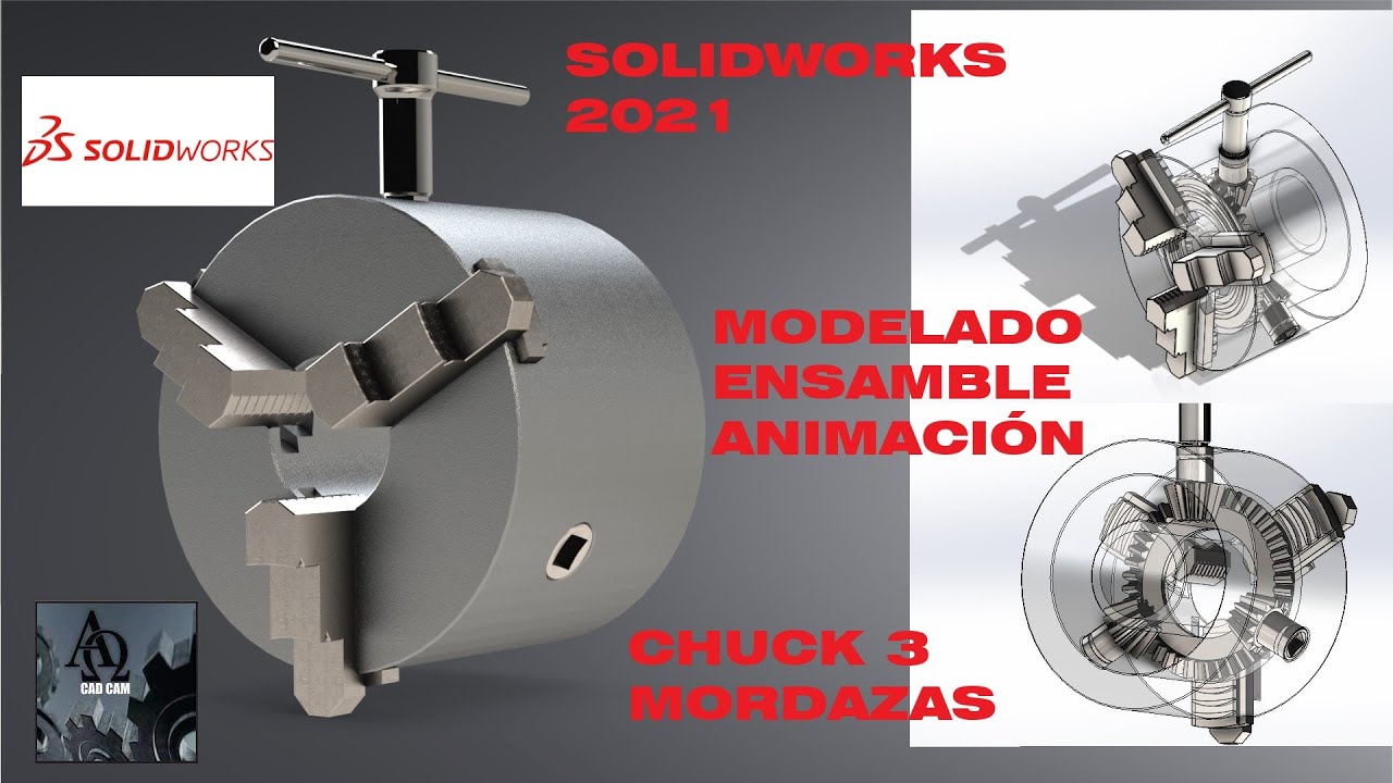 Ensamble de piezas avanzado |Mandril | Solidworks 2021 (Chuck)