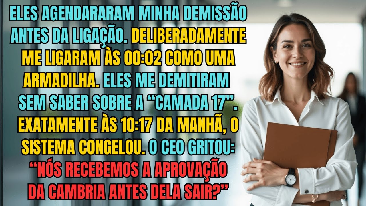 Fui Demitida Por Perder Uma Ligação Às 0002—Às 1017, Controlei A Patente De R$6,8 Bilhões