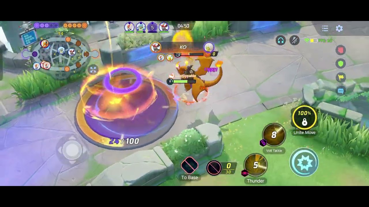 Pokémon Unite battle gameplay 2...with Charizard & pikachu.