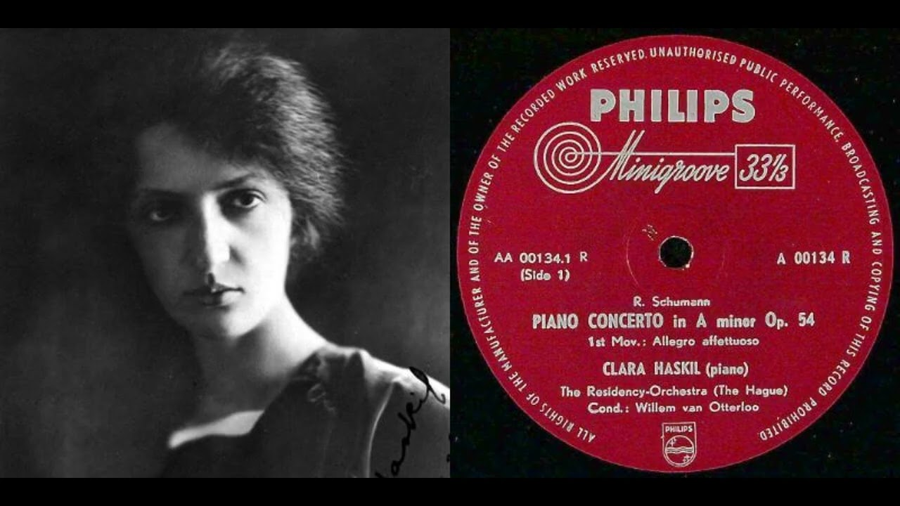 クララ・ハスキル(pf)／シューマン：ピアノ協奏曲（1951年録音）蘭Philips 10インチ33回転盤より収録