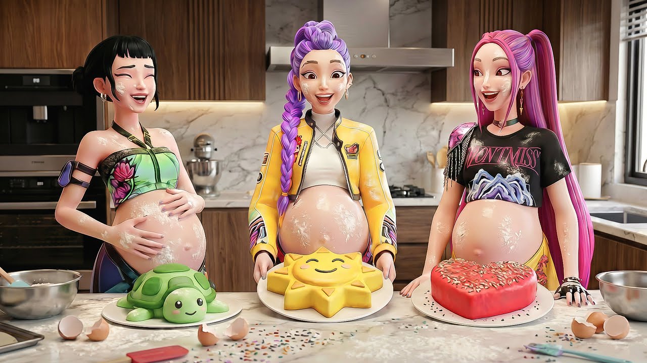 Kpop Music Demon Hunters Songs: LINE I WON'T CROSS (MV) | Kpop Demon Hunters PREGNANT Version 🍰⏳