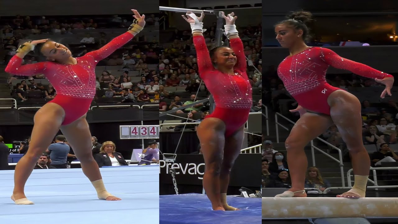 Addison Fatta Floor Uneven Bars Balance Beam 2023 Xfinity Championships Senior Women Slow Motion