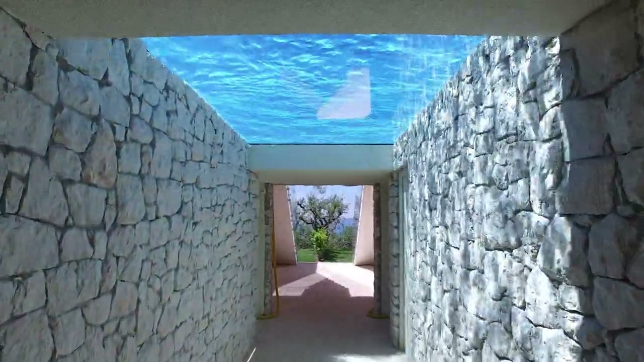 tunnel unter dem Pool, Penthouse Bardolino