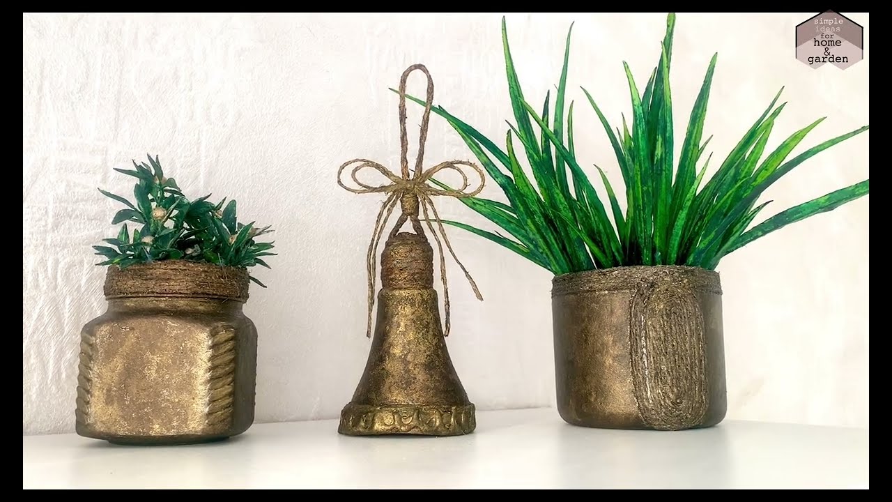 Decorative bell made from an old light bulb for home and garden 🔔