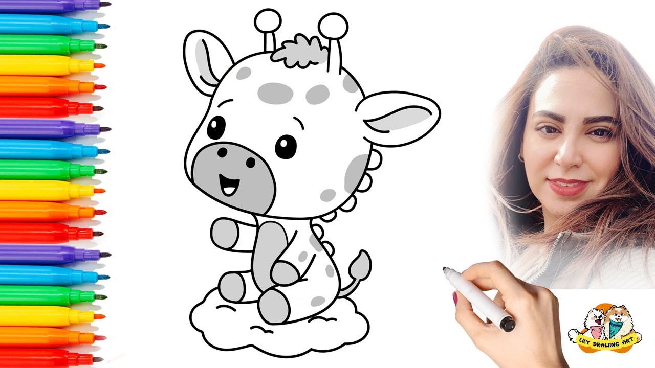 How to Draw the Cutest Baby Giraffe Ever 🦒 | Fun & Easy