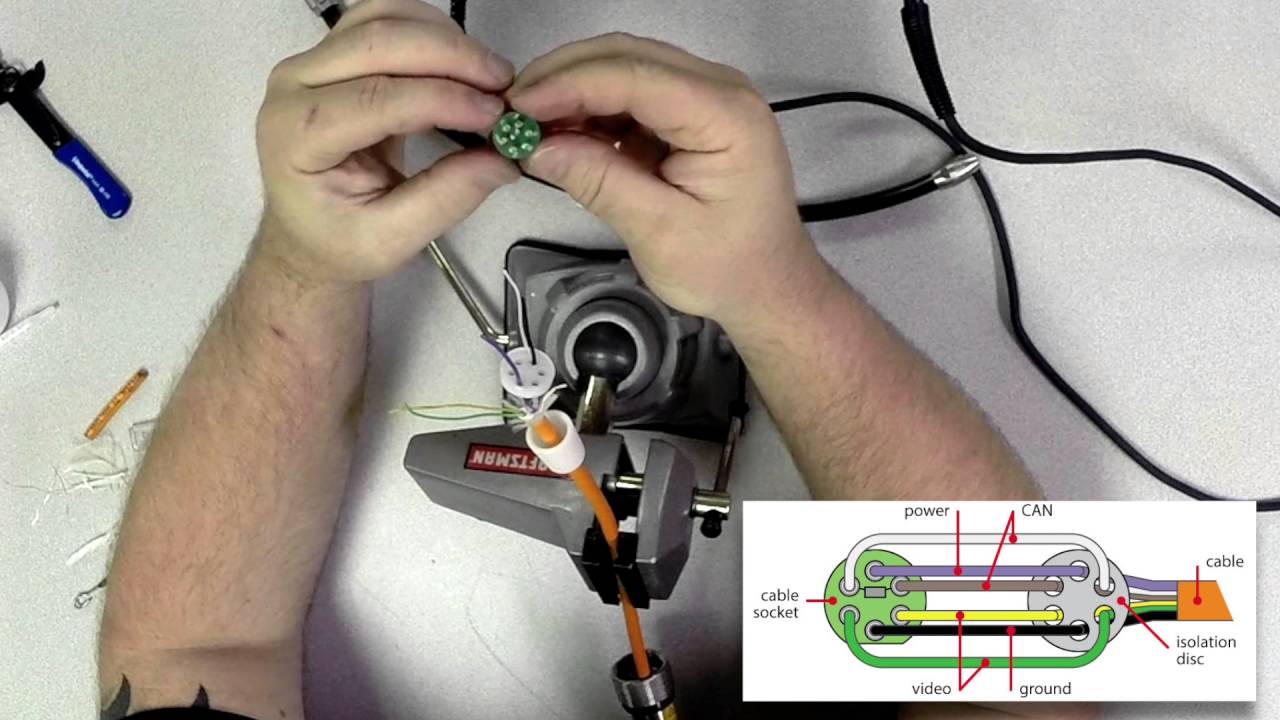 ROVVER X Sewer Inspection Crawler Cable Retermination