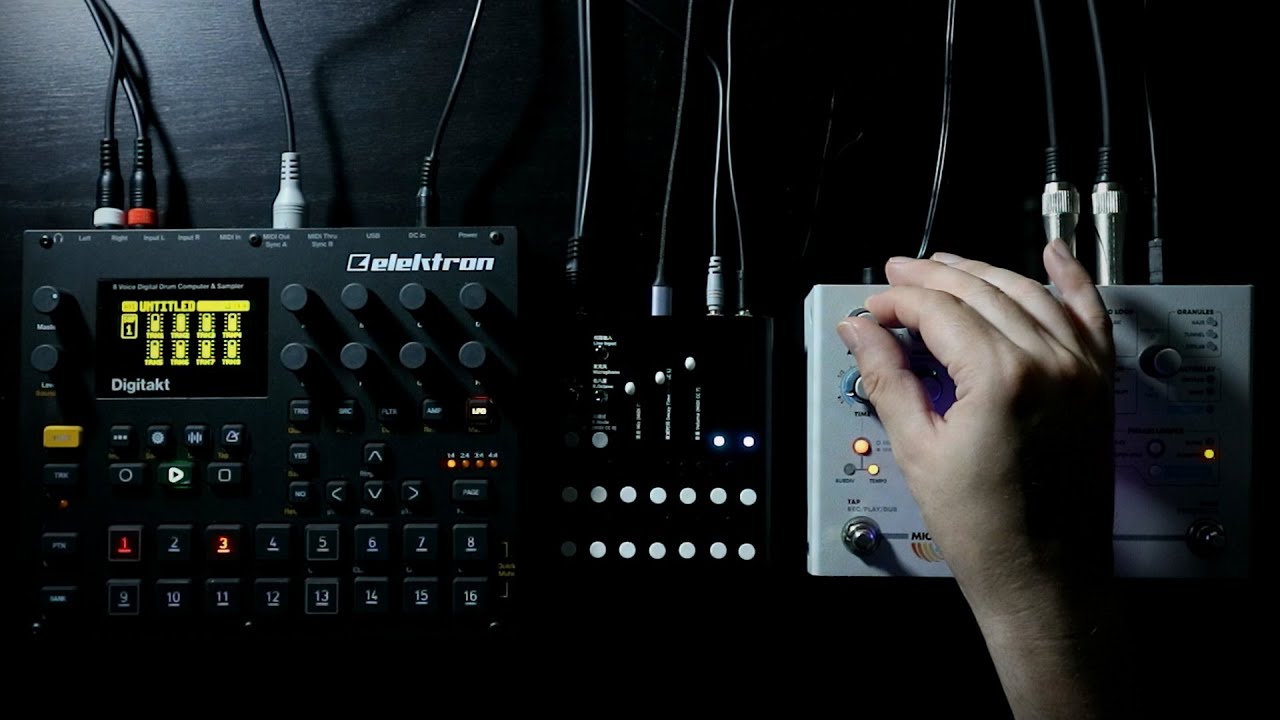 I *love* this little ambient setup: Meng Qi Wingie2 x Hologram Microcosm x Elektron Digitakt