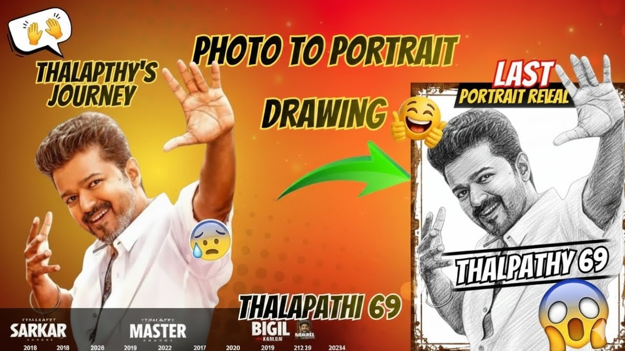 Jana Nayagan Thalapathy Vijay Portrait 🔥 | The Unforgettable Journey of a Legend!
