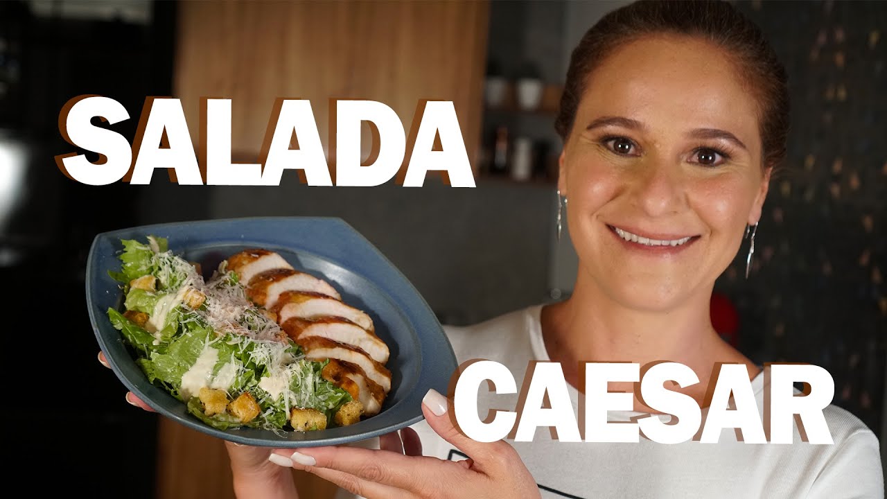 COMO FAZER SALADA CAESAR COM FRANGO | JANTINHA DE HOJE