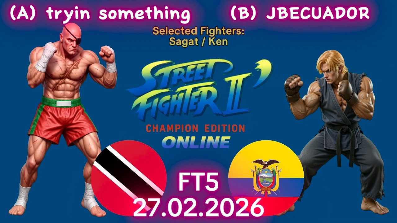 tryin something VS. JBECUADOR - ONLINE MATCH! - Street Fighter II' CE - FT5 - 27.02.2026