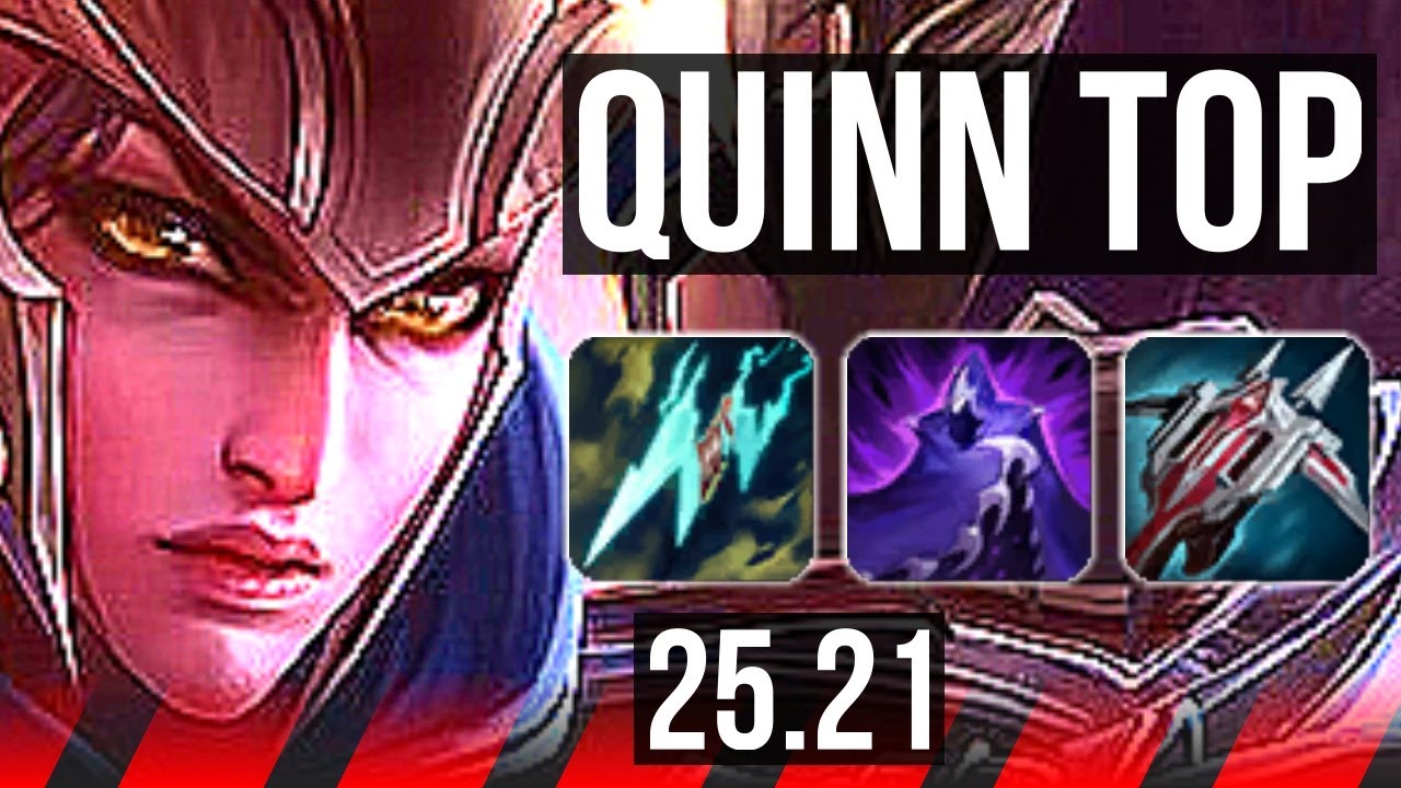 QUINN vs FIORA (TOP) | Rank 4 Quinn, Legendary, 14/3/11, 1100+ games | KR Grandmaster | 25.21