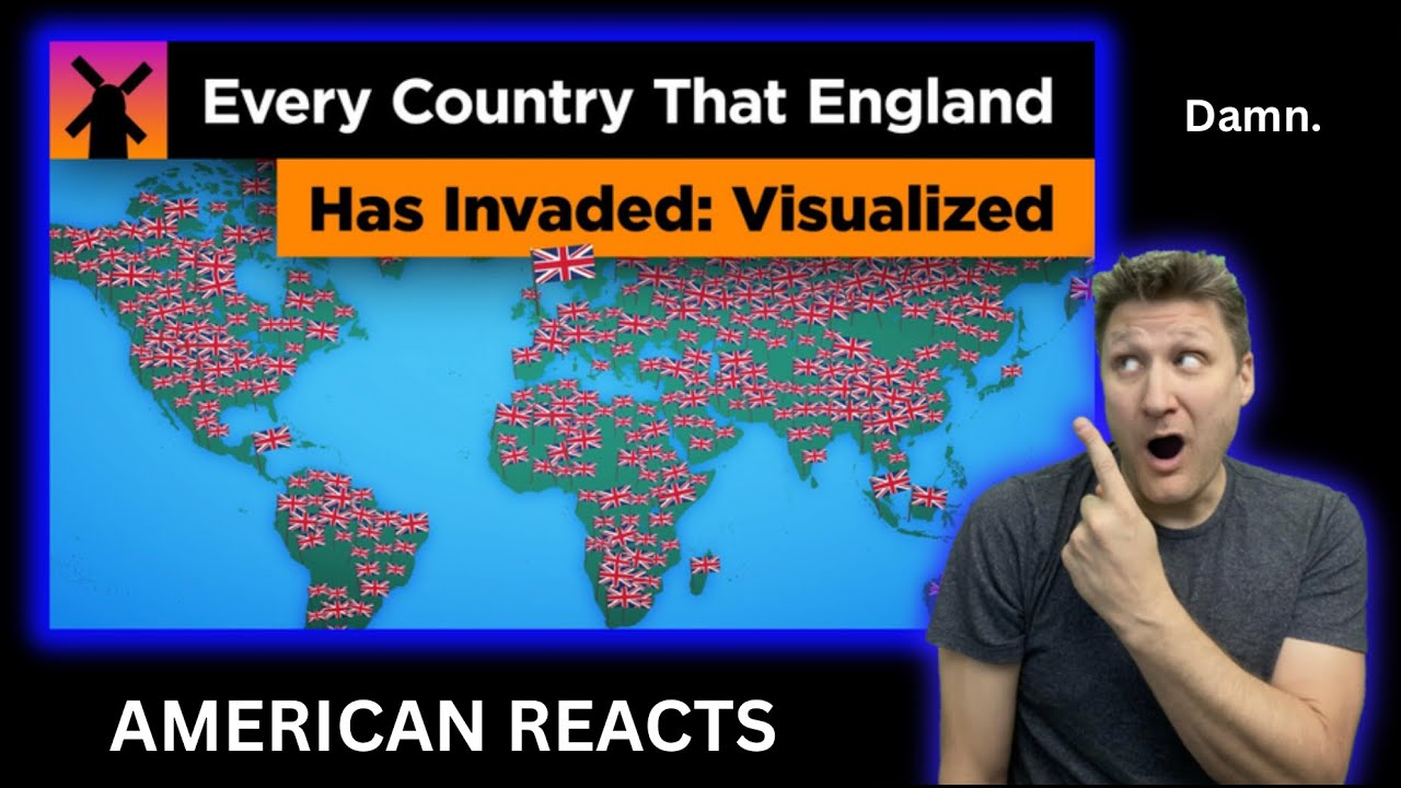 American Reacts | Every Country England Has Invaded Visualized