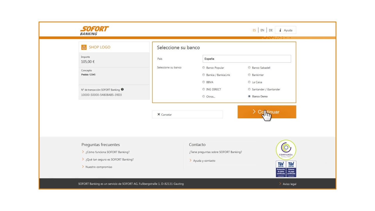SOFORT Banking: Pagos directos mediante banca online