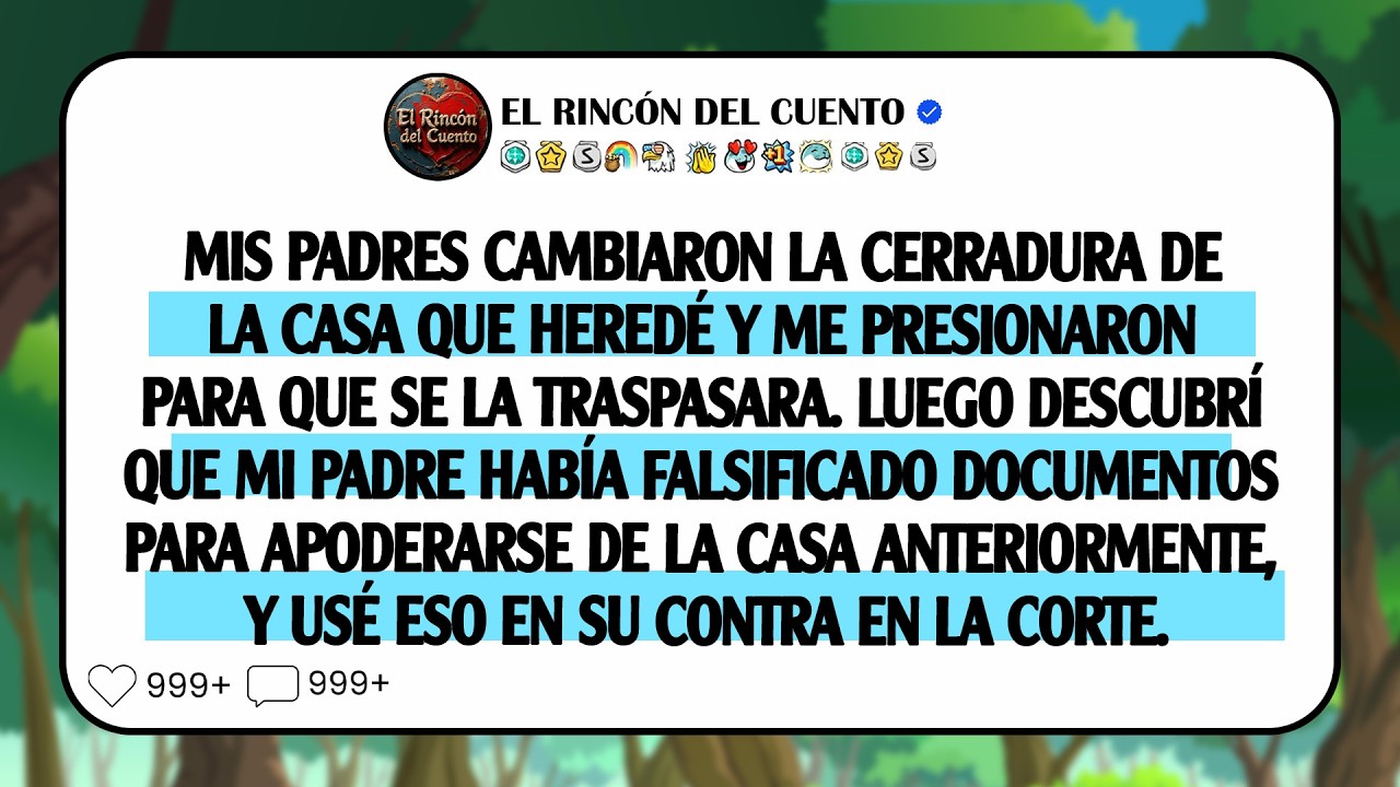 Mis padres reemplazaron la cerradura de la casa que heredé y me presionaron para …