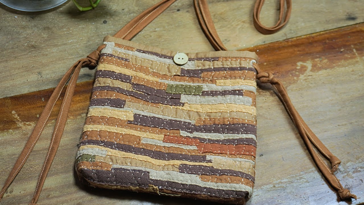 Patchwork Handmade Bag | Slow Stitching & Sewing ASMR