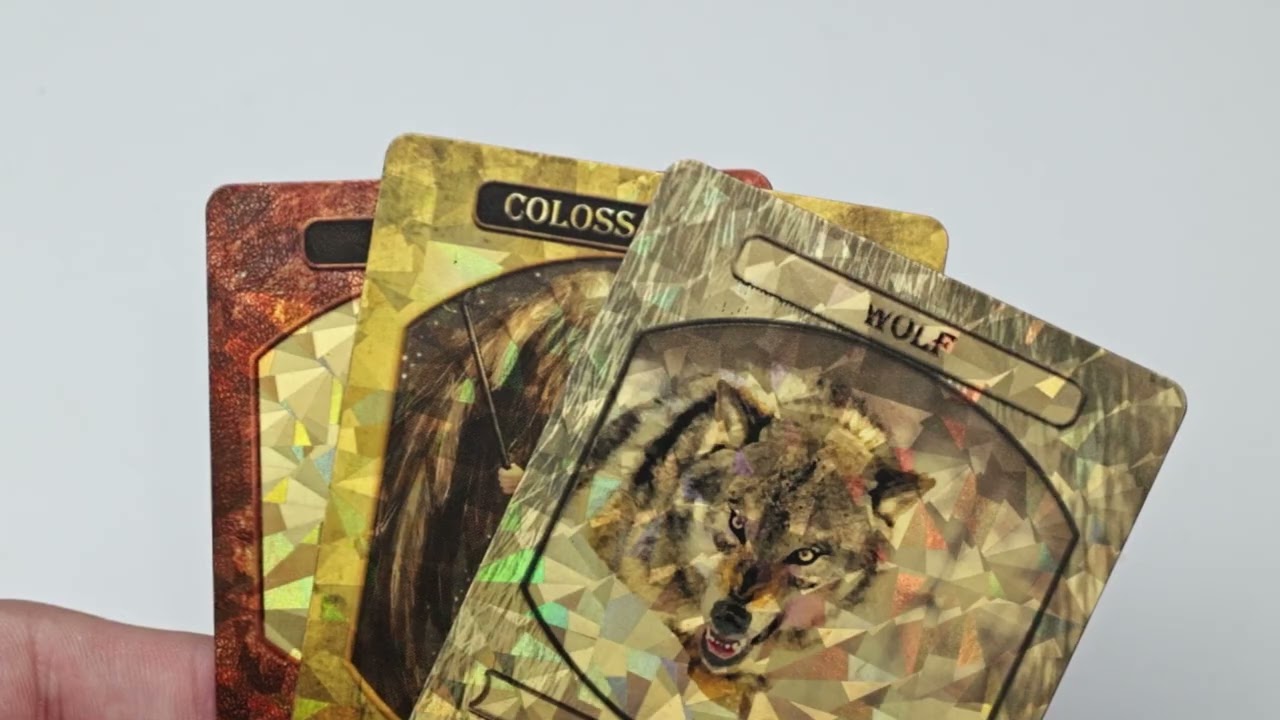Custom Holographic Gold Shard Cards