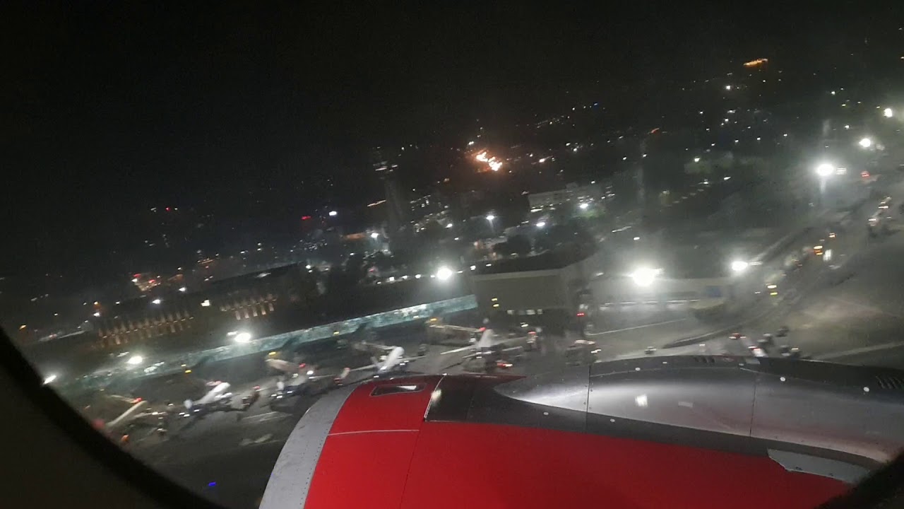 Night Takeoff from Mumbai International Airport