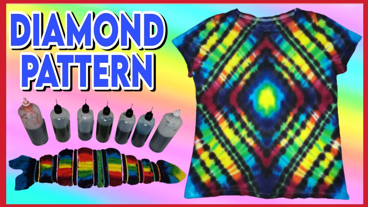 HOW TO TIE DYE DIAMOND PATTERN || easy steps Tutorial
