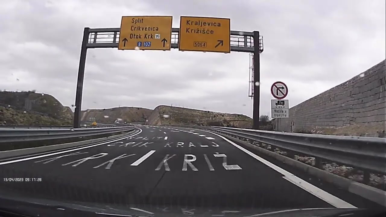 Driving from Rijeka to Senj 13.4.2023