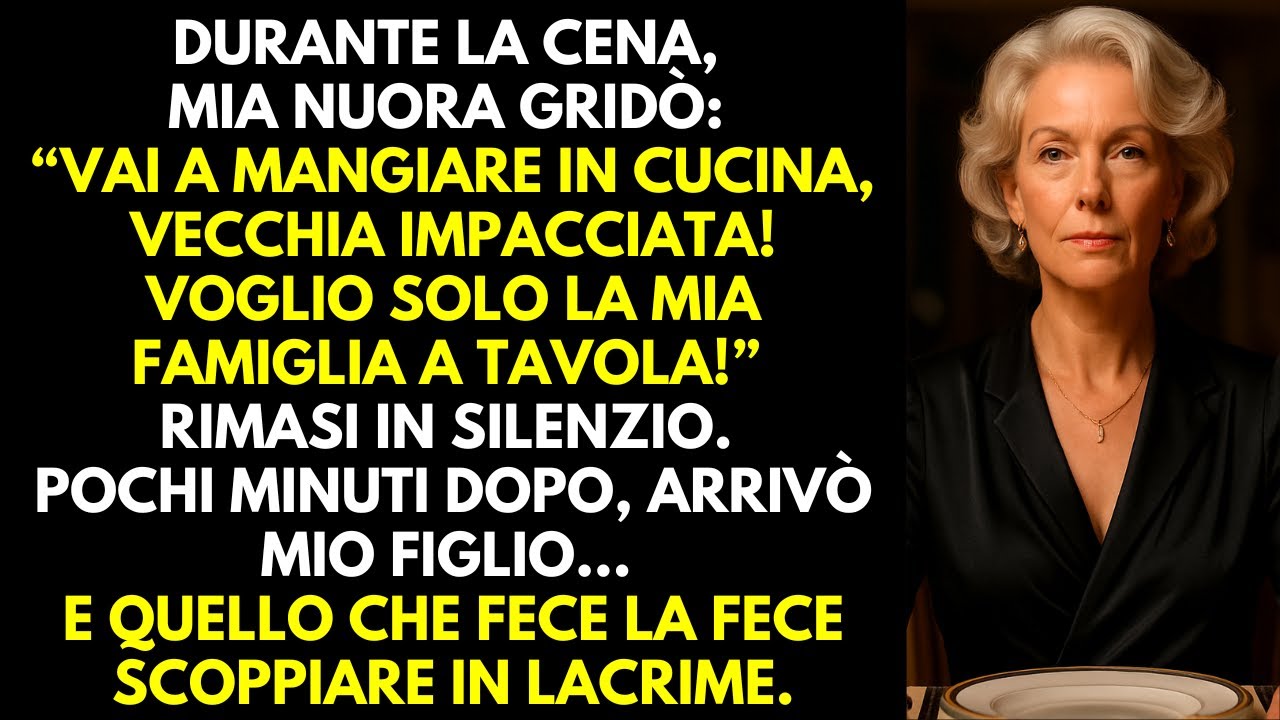 Mia nuora mi ha cacciata dal tavolo davanti a tutti. Ma ciò che è successo dopo l’ha fatta piangere…