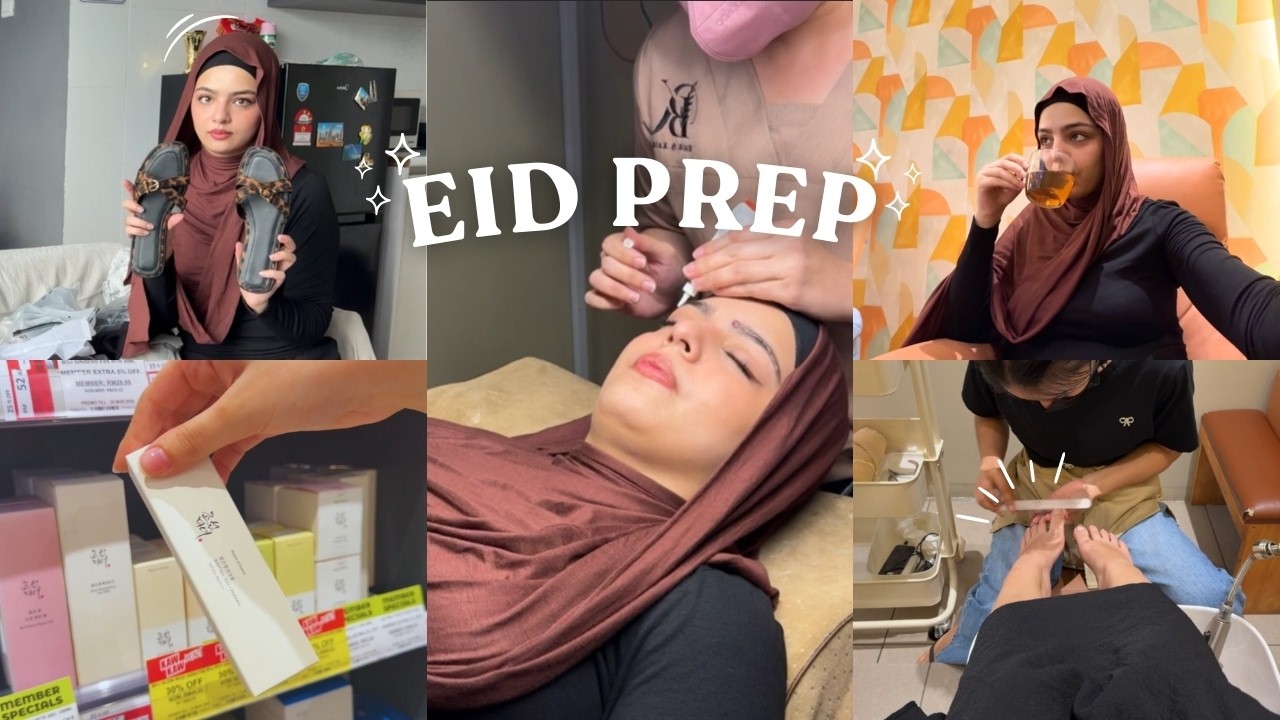 Getting Ready for Eid 🌙 Brows, Nails & Shopping + Hijab Tutorial