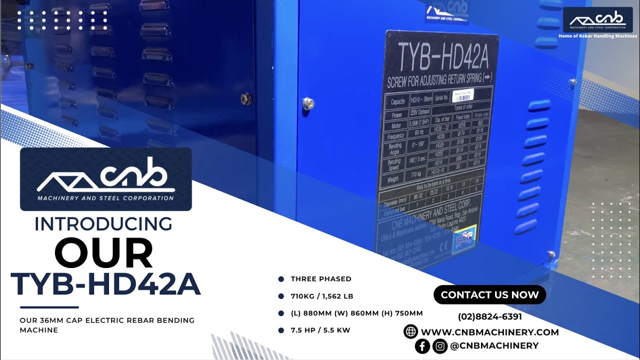 Electric Rebar Bender that can bend up to 36mm rebars :  TYB-HD42A Introduction
