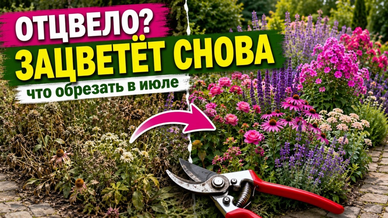 ИЮЛЬСКАЯ ОБРЕЗКА: какие ЦВЕТЫ дадут ВТОРОЕ ЦВЕТЕНИЕ?