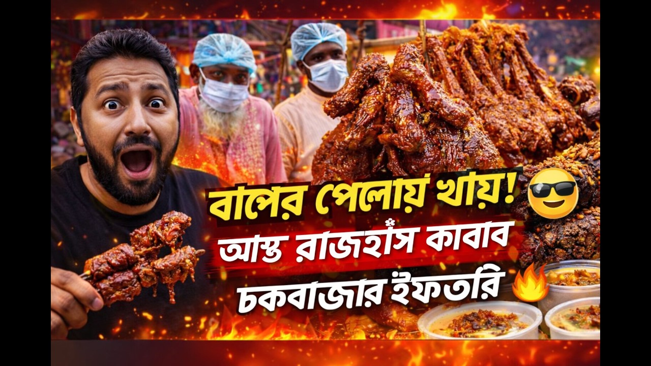 বাপের পোলায় খায়! 😎 চকবাজারে সুতি কাবাব থেকে আস্ত রাজহাঁস কাবাব
