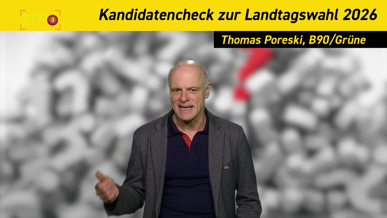 Kandidatencheck zur Landtagswahl 2026: Thomas Poreski, B90/Grüne (Wahlkreis Reutlingen)