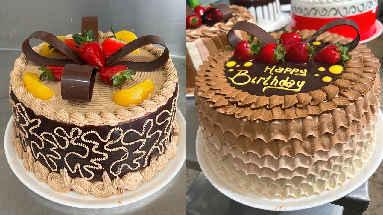 +4 ideas de decoracion de pasteles decoradas con chocolate || adornos de chocolate || ganachhe