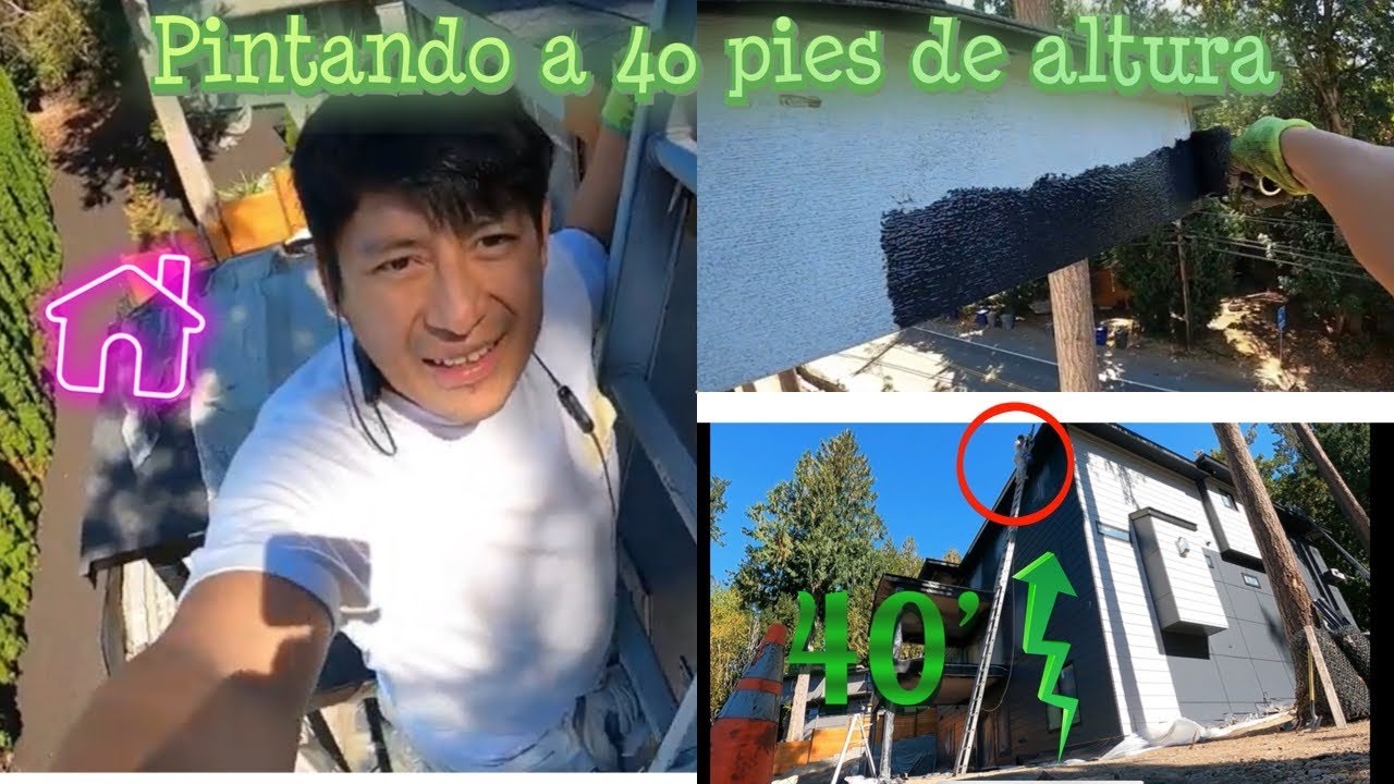 Como pintar (trim) en las Alturas a 40 pies de altura