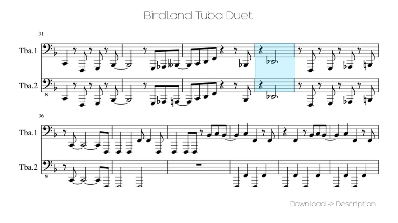 🎶 Birdland Tuba Duet 🎸🎸