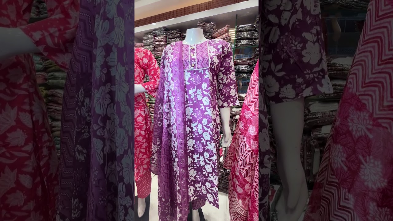 Cotton 3 piece suit starting at 350 rupees Wholesale near Madina market charminar #shorts #madina