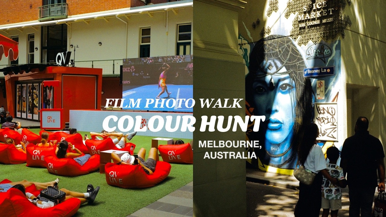 4K Melbourne Australia Photo Walk - Color Hunt Challenge | 35mm Street Photography with Kodak Gold