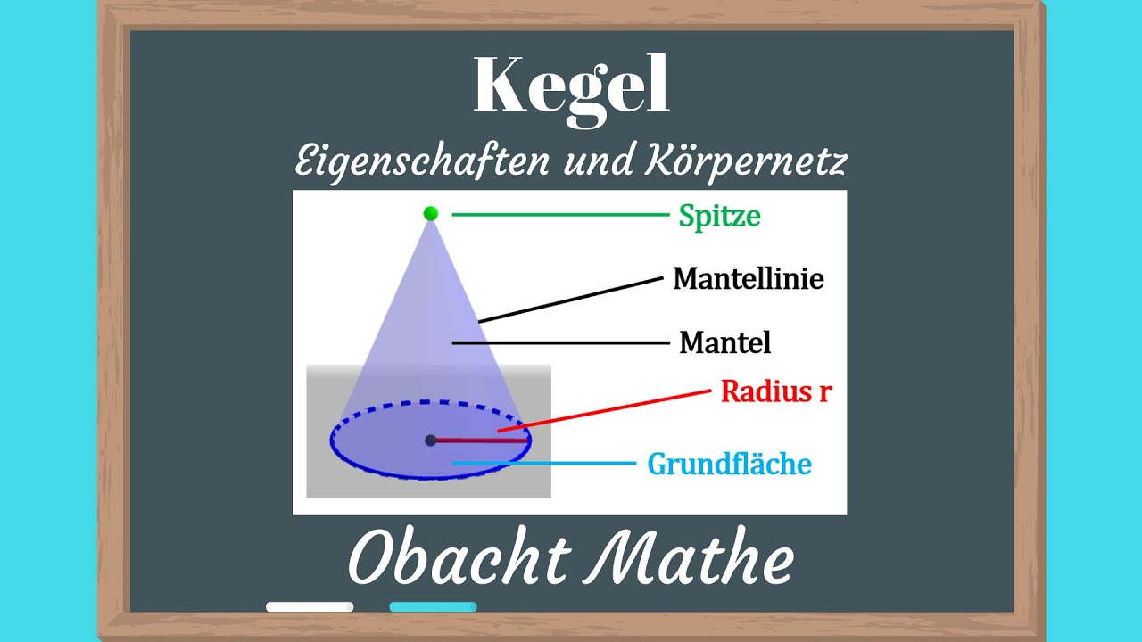 Kegel: Eigenschaften und Körpernetz | ganz einfach erklärt | ObachtMathe
