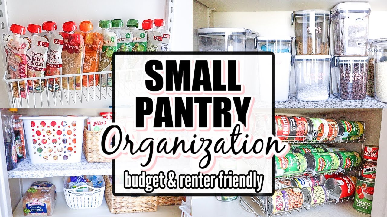 DIY SMALL PANTRY ORGANIZATION | BUDGET FRIENDLY & RENTER FRIENDLY PANTRY ORGANIZATION IDEAS