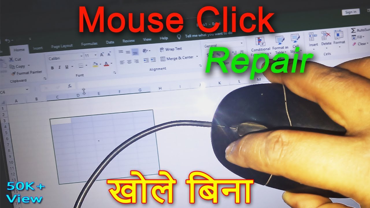 Mouse Click Not working Properly, Mouse Repair without open in 2 minutes and 2 steps  hindi.