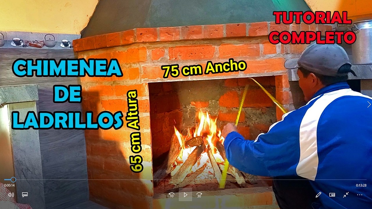 Construcción Chimenea de Ladrillos | Reparación de Chimenea sin Pulmón Paso a Paso